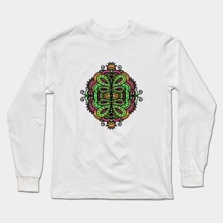 Rose Laurel Painted Doodle - tattoo style Long Sleeve T-Shirt